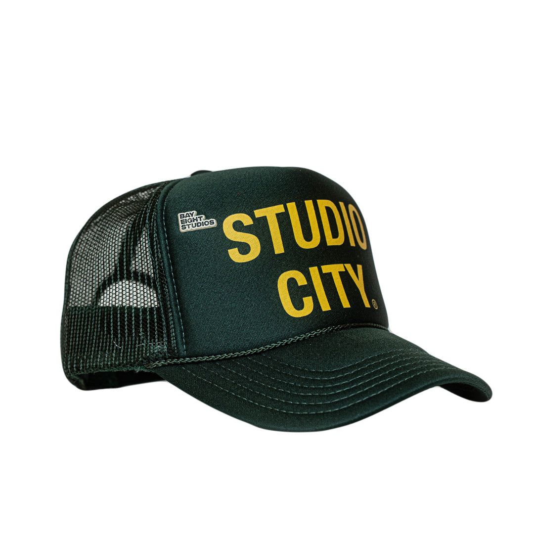 Dark Green Studio City Trucker Hat